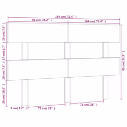 VidaXL 819085 headboard/footboard - Additional view 6