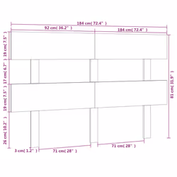 VidaXL 819086 headboard/footboard White - Additional view 6
