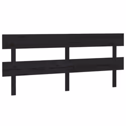 vidaXL Solid Wood Pine Bed Headboard Wooden Bed Header Multi Colours/Sizes - black, 184 x 3 x 81 cm - Additional view 2