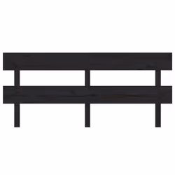 vidaXL Solid Wood Pine Bed Headboard Wooden Bed Header Multi Colours/Sizes - black, 184 x 3 x 81 cm - Additional view 3