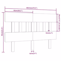 VidaXL 819137 headboard/footboard Grey - Additional view 6