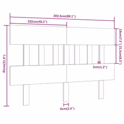 VidaXL 819142 headboard/footboard Grey - Additional view 6