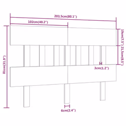 VidaXL 819144 headboard/footboard Black - Additional view 6