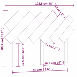 VidaXL 819216 headboard/footboard White - Additional view 6