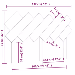 VidaXL 819222 headboard/footboard Grey - Additional view 6