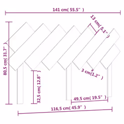 VidaXL 819223 headboard/footboard Brown - Additional view 6