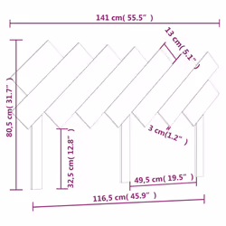 VidaXL 819227 headboard/footboard Grey - Additional view 6