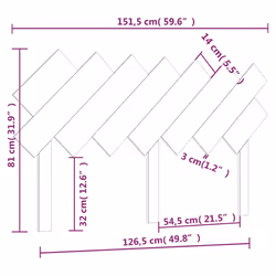 VidaXL 819228 headboard/footboard Brown - Additional view 6