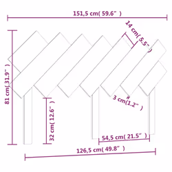 VidaXL 819231 headboard/footboard White - Additional view 6