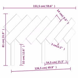 VidaXL 819232 headboard/footboard Grey - Additional view 6