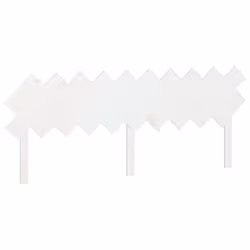 VidaXL 819241, White, Pinewood, 1960 mm, 80.5 cm, 30 mm