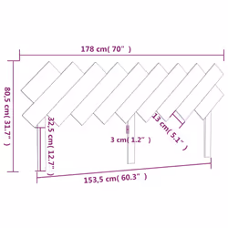VidaXL 819242 headboard/footboard Grey - Additional view 6