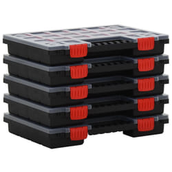 vidaXL 5/10x Assortment Boxes Polypropylene Tool Organiser Box Multi Models - 15 dividers