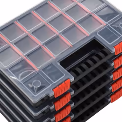 vidaXL 5/10x Assortment Boxes Polypropylene Tool Organiser Box Multi Models - 15 dividers - Additional view 4