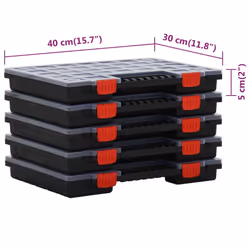 vidaXL 5/10x Assortment Boxes Polypropylene Tool Organiser Box Multi Models - 26 dividers