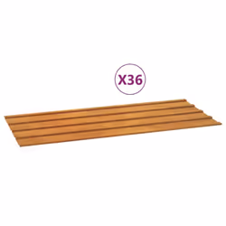 vidaXL Roof Panels Metal Roofing Sheet Rib Panel 36 pcs Rusty Corten Steel - Additional view 3