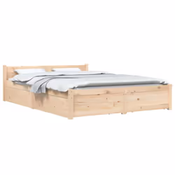 vidaXL Bed Frame with Drawers Bedroom Bedstead Bed Base Multi Colours/Sizes - brown, 160 x 200 cm - Additional view 2