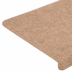 vidaXL Stair Mats Carpet Stair Tread Stair Step Rug Self-adhesive 15 pcs Beige - Additional view 7