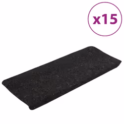 vidaXL Self-adhesive Stair Mats Carpet Stair Treads Stair Step Protector Rug - anthracite, 65 x 28 cm - Additional view 2