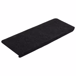 vidaXL Self-adhesive Stair Mats Carpet Stair Treads Stair Step Protector Rug - black, 65 x 28 cm