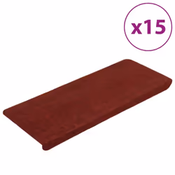 vidaXL Self-adhesive Stair Mats Carpet Stair Treads Stair Step Protector Rug - red, 65 x 28 cm
