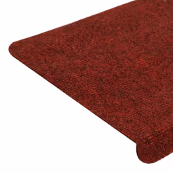 vidaXL Self-adhesive Stair Mats Carpet Stair Treads Stair Step Protector Rug - red, 65 x 28 cm - Additional view 7