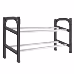 vidaXL Extendable Shoe Rack with 2 Shelves Hallway Shoe Storage Unit Shelf