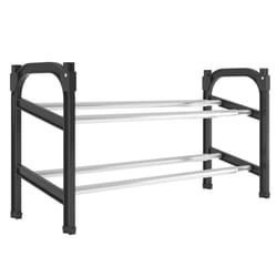vidaXL Extendable Shoe Rack with 2 Shelves Hallway Shoe Storage Unit Shelf