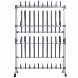 vidaXL Shoe Rack with Wheels Silver Shoe Organiser Shelf Stand Storage Unit