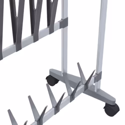 vidaXL Shoe Rack with Wheels Silver Shoe Organiser Shelf Stand Storage Unit - Additional view 5