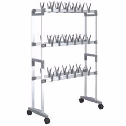 vidaXL Shoe Rack with Wheels Silver Shoe Organiser Shelf Stand Storage Unit