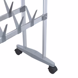 vidaXL Shoe Rack with Wheels Silver Shoe Organiser Shelf Stand Storage Unit - Additional view 5