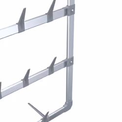 vidaXL Hanging Shoe Rack Silver Wall Mounted Shoe Storage Shelf Unit Organiser - Additional view 4
