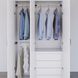 vidaXL 2x Telescopic Wardrobe Rails Silver 58-100 cm Wardrobe Hanging Rail