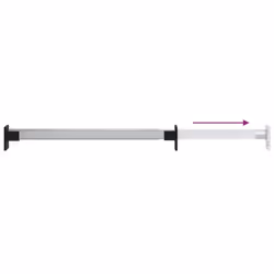 vidaXL 2x Telescopic Wardrobe Rails Silver 58-100 cm Wardrobe Hanging Rail - Additional view 4