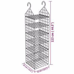 vidaXL Hanging Closet Organiser with 7 Shelves Clothes Hanging Storage Shelf - Additional view 7