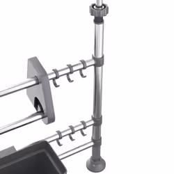 vidaXL Adjustable Kitchen Organiser Aluminium Cleaning Supplies Storage Holder - Additional view 5