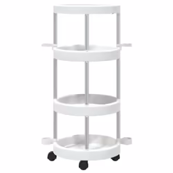 vidaXL Cleaning Trolley with Storage Basket Aluminium Cleaning Supplies Holder - Additional view 2