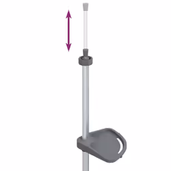 vidaXL 4-Tier Telescopic Shower Corner Shelf Silver Aluminium Shower Wall Rack - Additional view 4