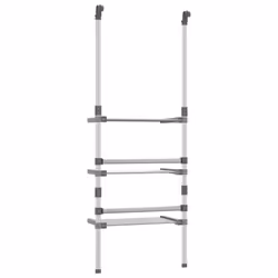 vidaXL 3-Tier Hanging Laundry Drying Rack Aluminium Clothes Hanger Tower Dryer - Additional view 4
