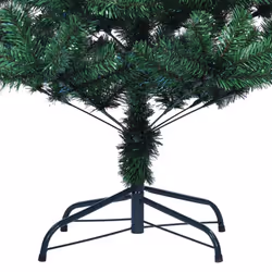 vidaXL Artificial Christmas Tree with Iridescent Tips Green PVC Multi Sizes - Green, 240 cm - Additional view 5