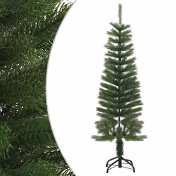 vidaXL Artificial Slim Christmas Tree with Stand PE Christmas Tree Multi Sizes - 120 x 41 cm