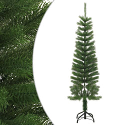 vidaXL Artificial Slim Christmas Tree with Stand PE Christmas Tree Multi Sizes - 150 x 46 cm