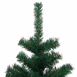 vidaXL Swirl Christmas Tree with Stand and LEDs Green PVC Decor Multi Sizes - green, 120 x 65 cm - Additional view 5