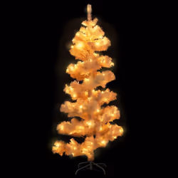 vidaXL Swirl Christmas Tree with Stand and LEDs Green PVC Decor Multi Sizes - white, 180 x 95 cm - Additional view 2