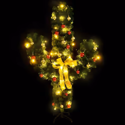 vidaXL Christmas Cactus with Stand and LED Green 180 cm PVC Artificial Cactus