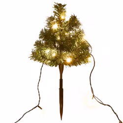vidaXL 6x Christmas Pathway Trees with Warm White LEDs 45 cm PVC Xmas Tree
