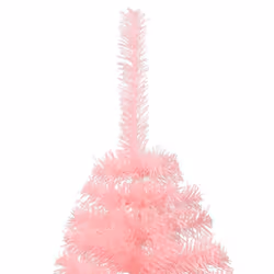 vidaXL Artificial Half Christmas Tree with Stand Decoration Artificial Tree - Pink, 240 cm - Additional view 5