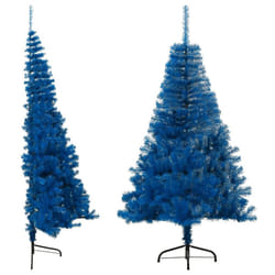 vidaXL Artificial Half Christmas Tree with Stand Decoration Artificial Tree - Blue, 150 cm