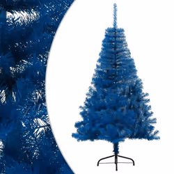 vidaXL Artificial Half Christmas Tree with Stand Decoration Artificial Tree - Blue, 150 cm